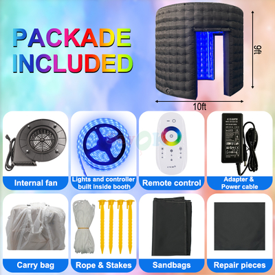 イベント用商用レンタル向け360度インフレータブルフォトブース、カスタマイズ可能