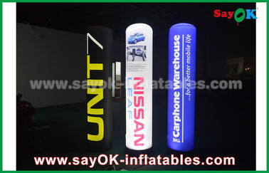190Tナイロン布の膨脹可能な照明装飾、LEDの照明の2mの広告の膨脹可能な柱