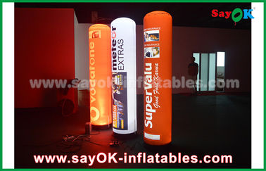190Tナイロン布の膨脹可能な照明装飾、LEDの照明の2mの広告の膨脹可能な柱