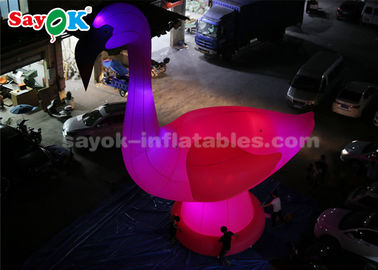 膨らませられる動物風船 ピンク 膨らませられる漫画キャラクター 高さ10m 巨大 膨らませられるフラミンゴ