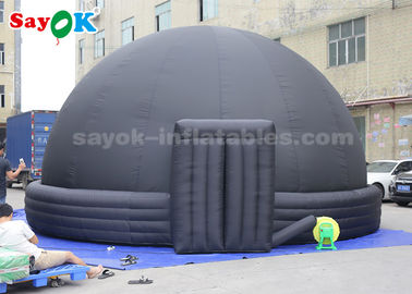 7メートルの子供の教育科学の表示のための黒く膨脹可能なプラネタリウムのドームのテント