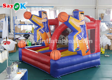 インフレータブルバスケットボールゲーム PVC ターポリンバスケットボールフープシュートインフレータブルゲームプレイセンター
