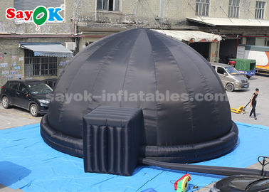 8メートルの空気送風機およびポリ塩化ビニールの床のマットが付いている黒く膨脹可能なプラネタリウムのドームのテント