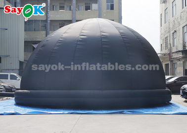 8メートルの空気送風機およびポリ塩化ビニールの床のマットが付いている黒く膨脹可能なプラネタリウムのドームのテント
