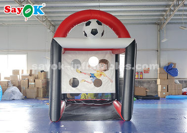 インフレータブルサッカートスゲーム PVC ターポリンインフレータブルサッカーバッティングケージサッカースピードテント 2.5*3.5*3.6 メートル