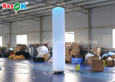 祝祭の装飾のためのLEDの照明の190Tナイロン布の膨脹可能な柱