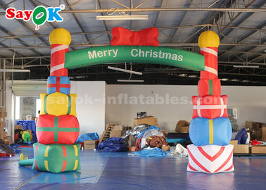 5*4mのGarde/通りのためのギフト用の箱が付いている膨脹可能なクリスマスのアーチ