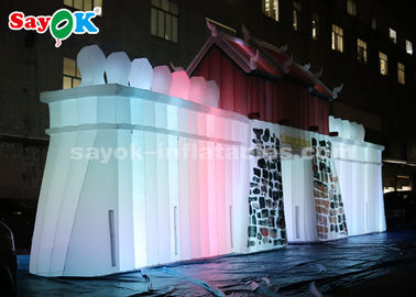 ROHSの注文の膨脹可能なプロダクト、屋外の表示のための商業LEDの膨脹可能な石の壁