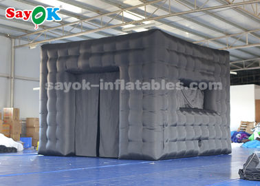最もよく膨脹可能なテントの黒色の展示会のための膨脹可能な立方体のテント210Dオックスフォードの布