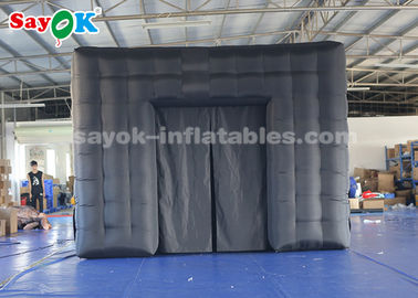 最もよく膨脹可能なテントの黒色の展示会のための膨脹可能な立方体のテント210Dオックスフォードの布