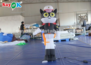 充電型キャラクター 室内充電型漫画キャラクター 1.5 メートル 黒猫 シェリフモデル