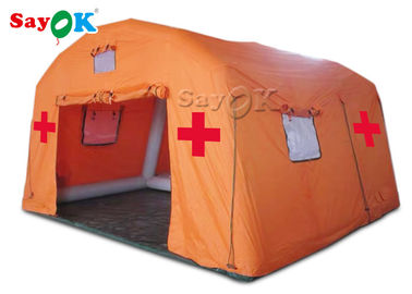 膨脹可能な緊急のテントの火証拠ポリ塩化ビニールの防水シートの膨脹可能な医学のテント/医学の救助のテント
