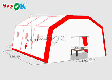 膨脹可能な緊急のテントの空気ポンプを搭載するベッドを置く移動可能な防水膨脹可能な医学のテント