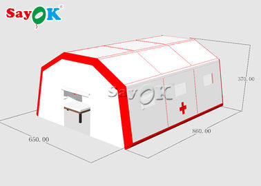 膨脹可能な緊急のテントの空気ポンプを搭載するベッドを置く移動可能な防水膨脹可能な医学のテント