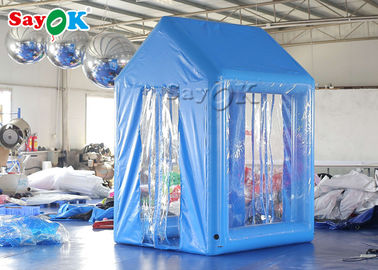 2x2x3Mの青ポリ塩化ビニールの膨脹可能な医学のテントの人間の霧化の消毒のドア チャネル