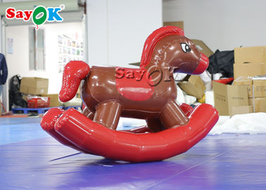 Sayok赤いポリ塩化ビニールの子供の膨脹可能な子馬の揺り木馬