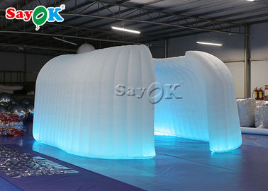 LEDが付いている膨脹可能なヤードのテント6.5x2.4mHの展示会の白く膨脹可能なドームのテント