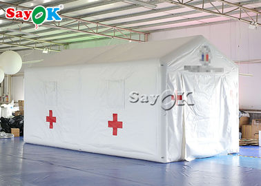 白い6x3x3mH一時的な緊急の膨脹可能な医学のテント