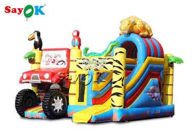 Animals Combo Kids 5.5x5x4.4m Inflatable Bounce House With Slide