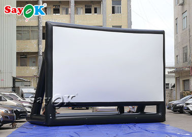 裏庭の映画スクリーン7x5mH段階の装飾のための折り畳み式の黒く膨脹可能なスクリーンの映画館