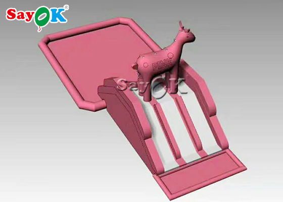 子供向け オーダーメイド ピンク リサイクル可能な 0.55mm 充気プール 水スライド