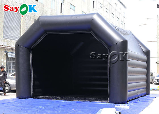 屋外党テントはでき事のための黒い0.4mmポリ塩化ビニールの膨脹可能なドームのテントをカスタマイズした