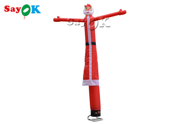 膨脹可能で風変りな振る管の人者の足の赤い5m膨脹可能なクリスマスのサンタの空気ダンサー