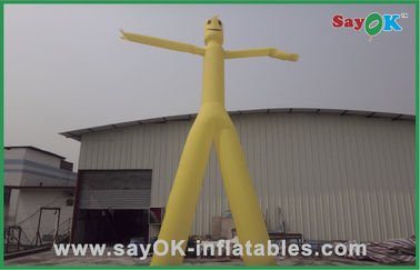 販売のために5mの黄色く膨脹可能な二重足の空の/Airのダンサーを広告している膨脹可能な空気人