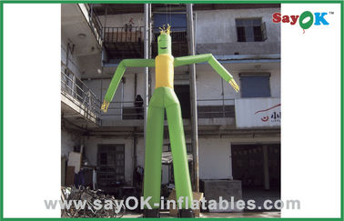 広告のための踊る空気人の緑のダンスの人の気球の膨脹可能で風変りな管の人
