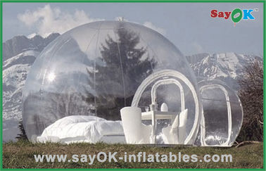 透明で膨脹可能な空気テントの屋外の牧草地の週末の膨脹可能なテント