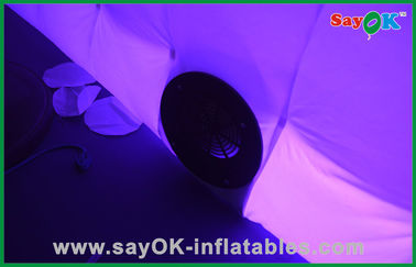 膨脹可能な党テントのオックスフォードの布の顧客用携帯用膨脹可能な導かれた写真ブース、緑/紫色