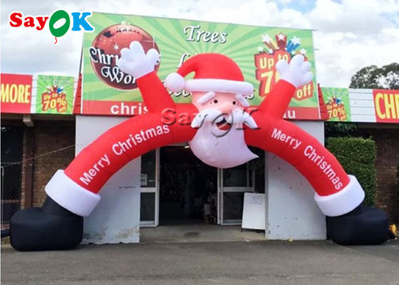 店の装飾のためにクリスマスの膨脹可能なサンタのアーチを広告するクリスマスの膨脹可能なアーチ道