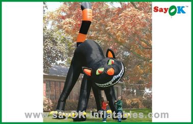 膨脹可能な休日の装飾のおかしく膨脹可能なハロウィン猫をつける LED