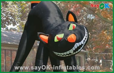 膨脹可能な休日の装飾のおかしく膨脹可能なハロウィン猫をつける LED