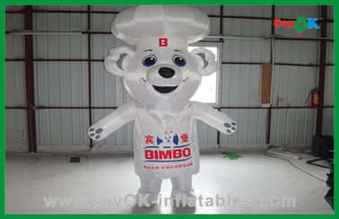 膨らませられる動物気球 白色カスタム広告 膨らませられる熊 膨らませられる漫画キャラクター
