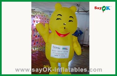 オーダーメイド 充電式広告キャラクター ウォーターパーク用 黄色の充電式熊