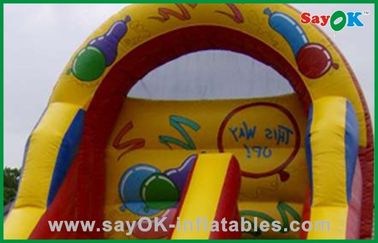 屋外充気式水スライド 商業用遊び場 充気式バウンサースライド プラトン PVC エアブランスハウス 水スライド