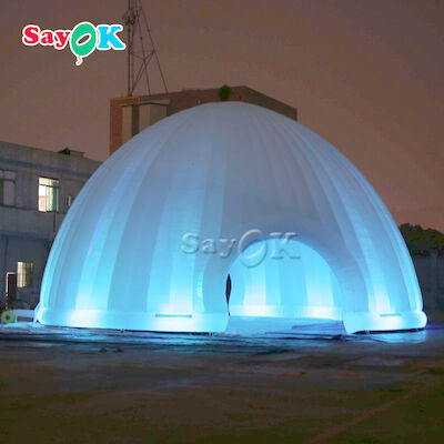 屋外の膨脹可能なテントのドーム15x7.5mH LEDライト キャンプのための膨脹可能な空気テント