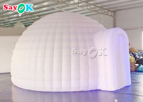 イグルーのテントのオックスフォードの膨脹可能な布党でき事のための白いLEDの膨脹可能なドームのテント