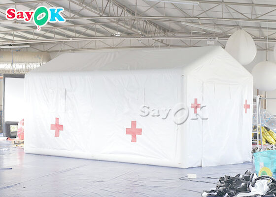 空気分離のための膨脹可能なテント6x3x3mH白いポリ塩化ビニールの膨脹可能な病院のテント