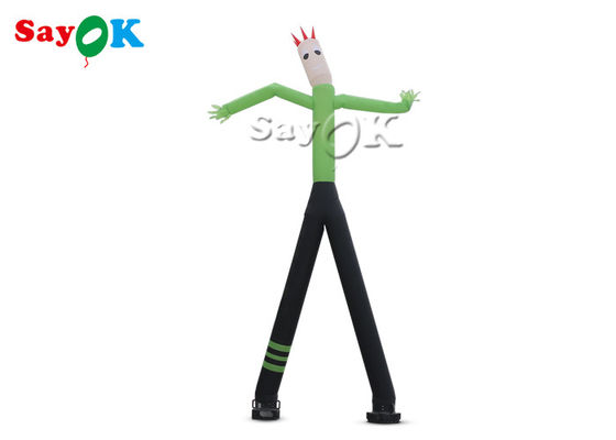 2本の足を搭載する膨脹可能な空気ダンサーの人を揺する踊る膨脹可能な人8m 24ft緑の小型手