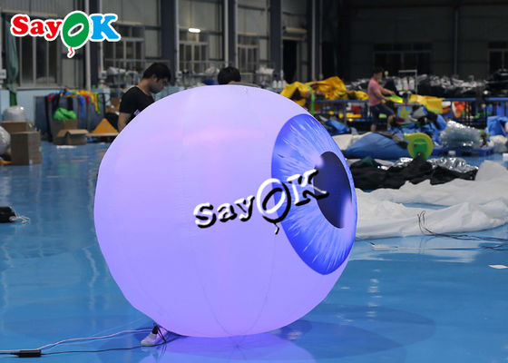 ハロウィンのヤード1.5mの膨脹可能なつく装飾によって導かれる目の気球