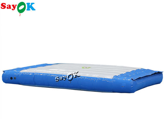 2m 青と白 充気式 ジャンプパッド 子供のための アクアパーク
