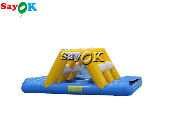 水上トランポリン玩具 3x2x1mH 小型充気水上玩具 障害物コース スポーツアーチブリッジ