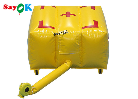 2x2x1mH注文の膨脹可能なプロダクト黄色い消火活動のエアバッグの緊急の救助の安全エア クッション