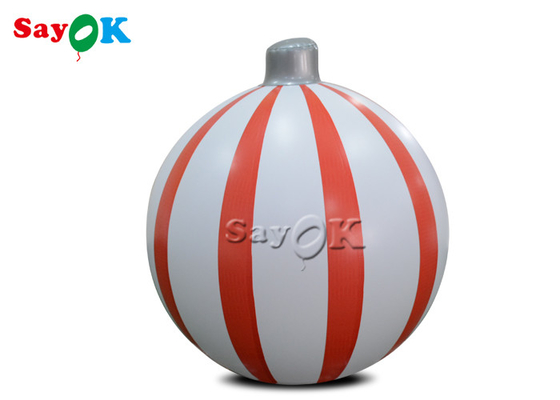 赤い0.6mおよびクリスマスの気球によってカスタマイズされる店の装飾を膨脹させている白いポリ塩化ビニールの自己