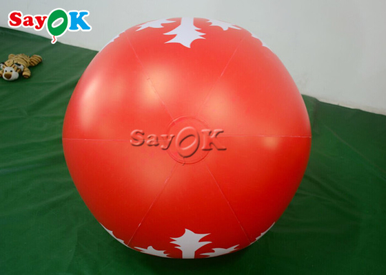 1.2mの赤く膨脹可能な雪片の球の祝祭のクリスマスのヤードの装飾