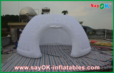 オックスフォードの強い布の膨脹可能で白い空気テント、LEDライトが付いている商業膨脹可能な円形のテント党テント