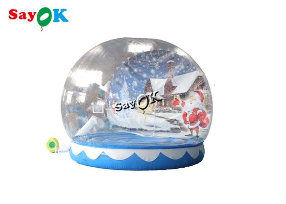 Inflatable透明なChristmas Bounce House Snow Globe 3m 10ft For Xmas Decoration