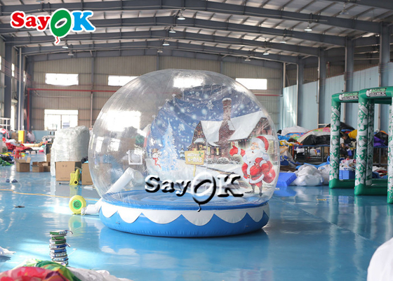 Inflatable透明なChristmas Bounce House Snow Globe 3m 10ft For Xmas Decoration